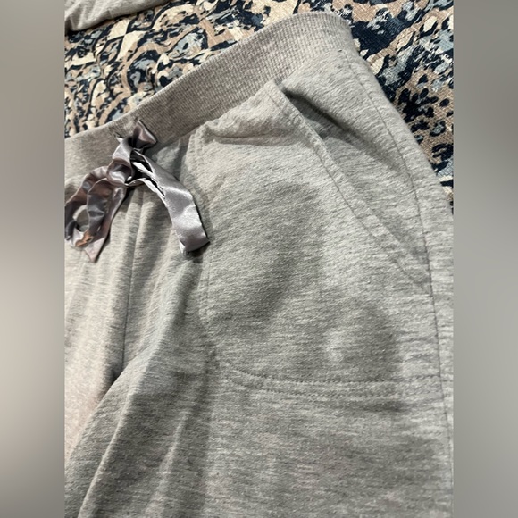 SALE 💚 $9 
Grey 3 Piece Lounge Set plus added waffle tan crop shirt - Picture 9 of 16